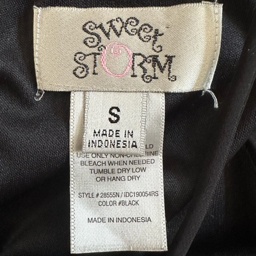 Sweet Storm Halter Neck Smocking Waist Mini Dress. Black, Size Small